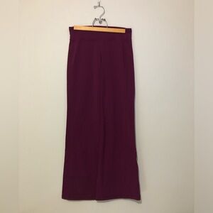 Athleta Gusset Coolmax Petite Small Purple Wide Leg Leggings